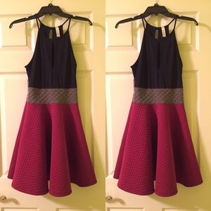 Halter Quilted Fit and Flare Dress